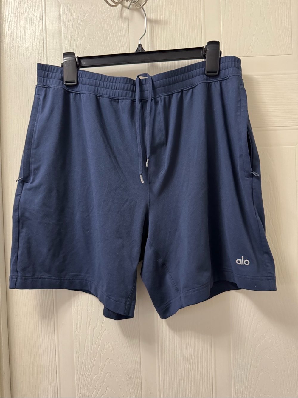 ALO Yoga Navy Athletic Drawstring Shorts